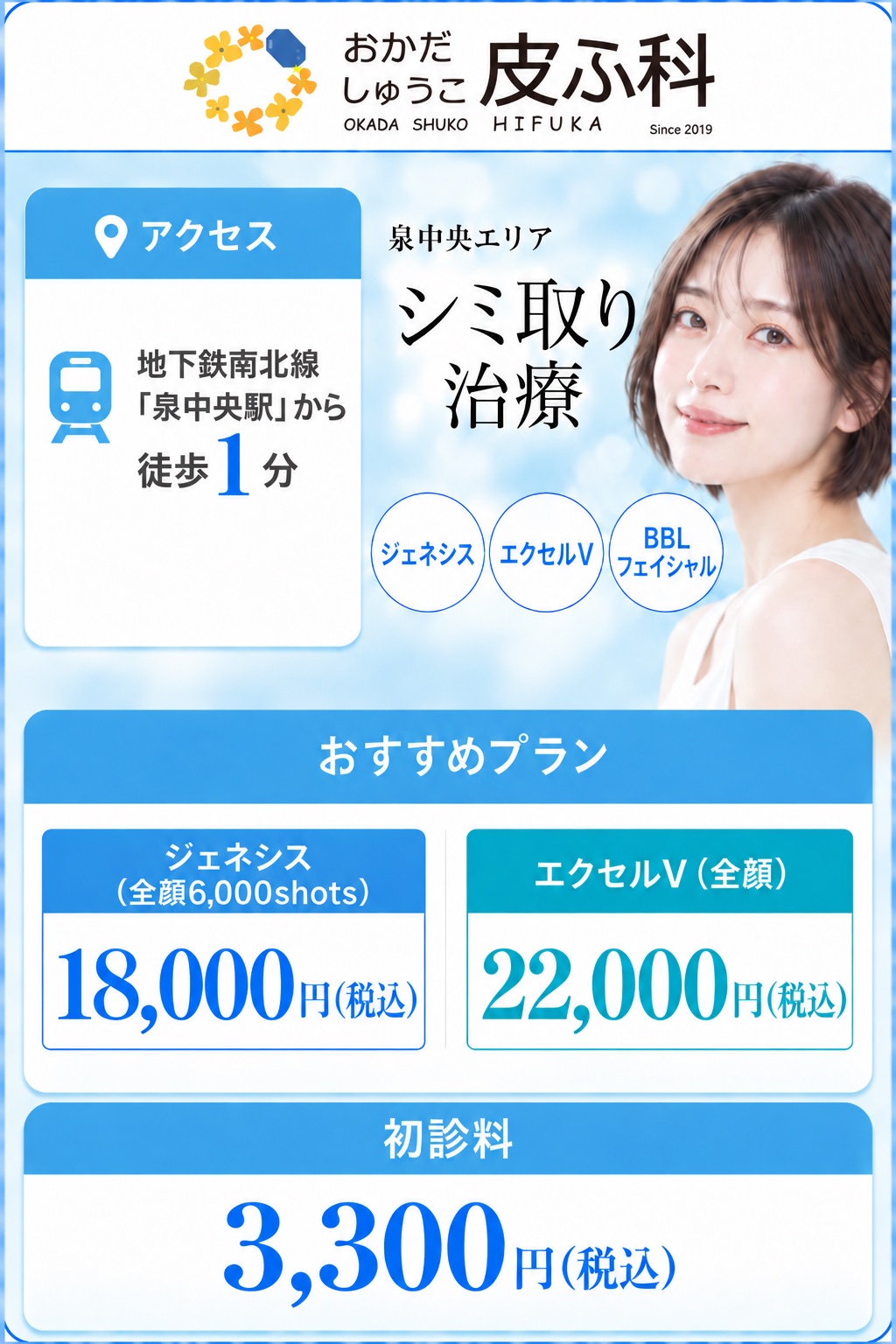 おかだしゅうこ皮ふ科
